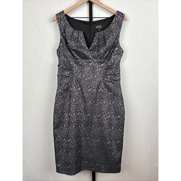 Adrianna Papell Dresses & Skirts - Adrianna Papell Black Lace Sheath Dress Women's 14 Purple Sleeveless Whimsy NEW